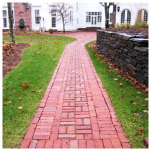 Brick paver path